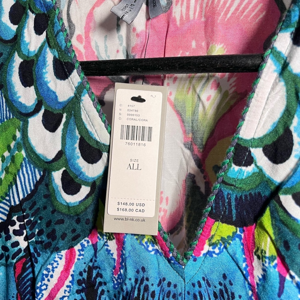 Anthropologie BLNK Kimono Multicolor Midi Dress - Picture 2 of 3